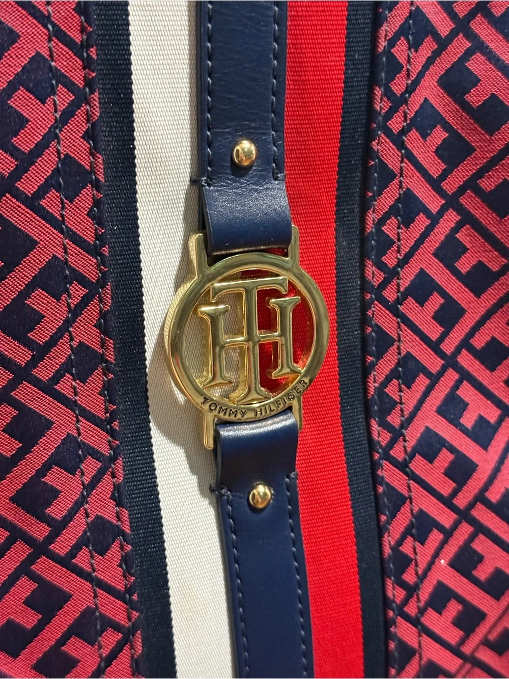 Tommy Hilfiger Navy, Red & White Logo Strap Bag